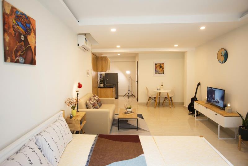 Cho thuê căn hộ 40m², cửa sổ trời lớn, full nội thất – bạch đằng, bình thạnh gần uef, ftu2, uth
