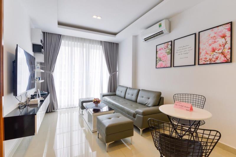 Cho thuê gấp căn hộ 2pn sông đà tower, 14b kỳ đồng - trung tâm quận 3 - nội thất cao cấp