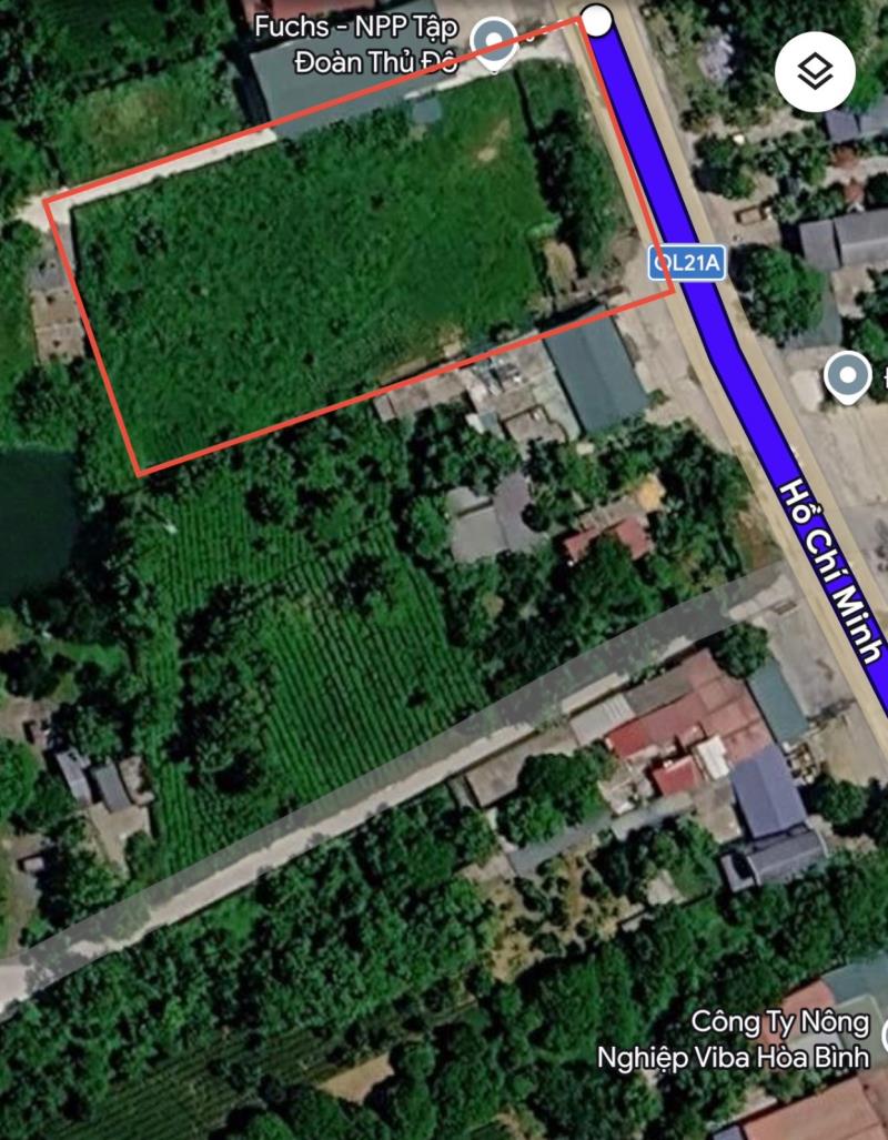 Chuyển nhượng ~5.000m² đất kho xưởng mặt đường hồ chí minh – lô góc 2 mặt tiền 43m nở hậu 50m