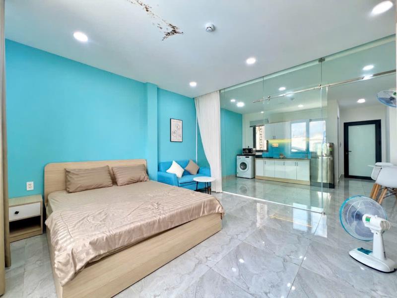 Cho thuê căn hộ 1 phòng ngủ rộng 50m2 cửa sổ trời thoáng sáng gần ngã tư phú nhuận đường thích quảng đức - Ảnh 2
