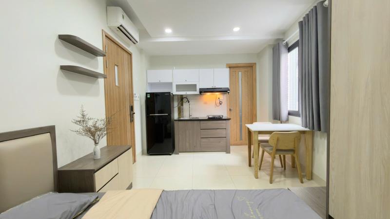 Căn hộ mini cửa sổ lớn, bếp xa giường full nội thất gần quận 1, chợ bà chiểu, landmark 81 – nguyễn văn đậu, bình thạnh