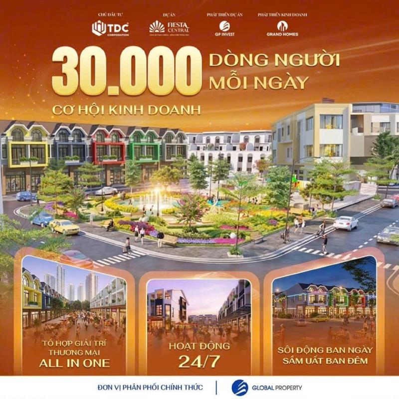 Fiesta central bình dương - nhà phố 2 mặt tiền đại lộ lê lợi – cơ hội vừa ở vừa kinh doanh 