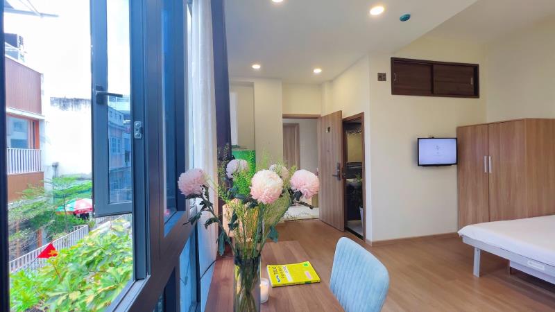 🏡 Căn hộ 1 phòng ngủ ban công, thang máy, nhiều cửa sổ quanh phòng, hầm xe lớn – hoàng hoa thám, bình thạnh gần quận 1 gần uef hutech hiu uth ftu - Ảnh 4