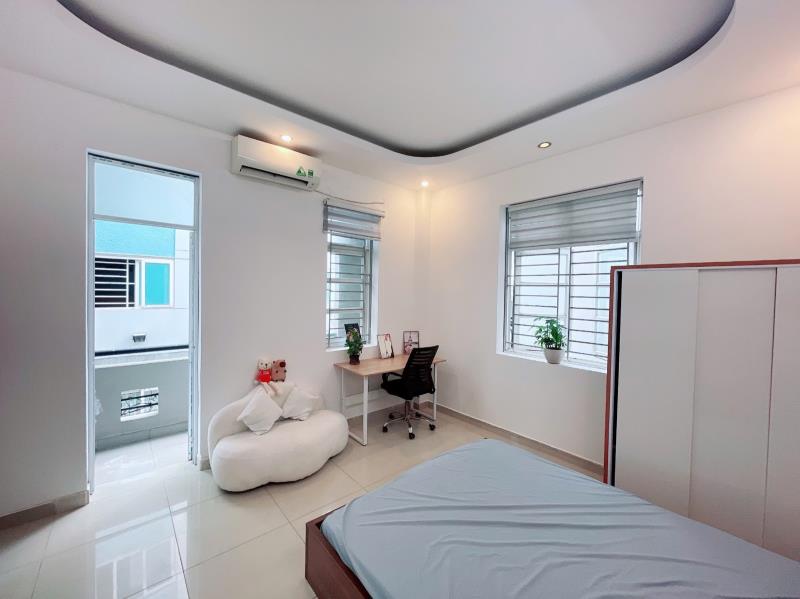 Trống sẵn căn hộ ban công 35m2 full nội thất có máy giặt riêng hẻm ô tô khu an ninh thuận tiện di chuyển quận 1,3