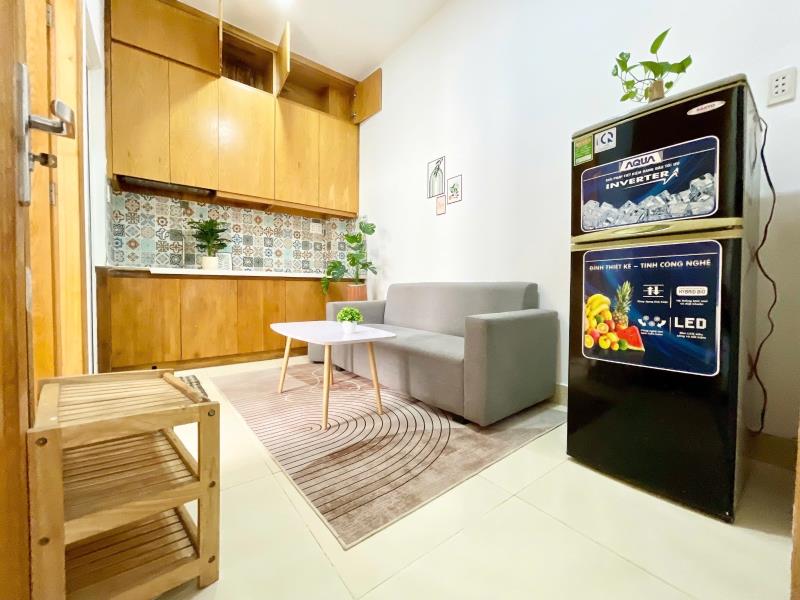 1 phòng ngủ full nội thất mới siêu thoáng, thang máy ngay chợ bà chiểu giáp quận 1- nơ trang long, bình thạnh