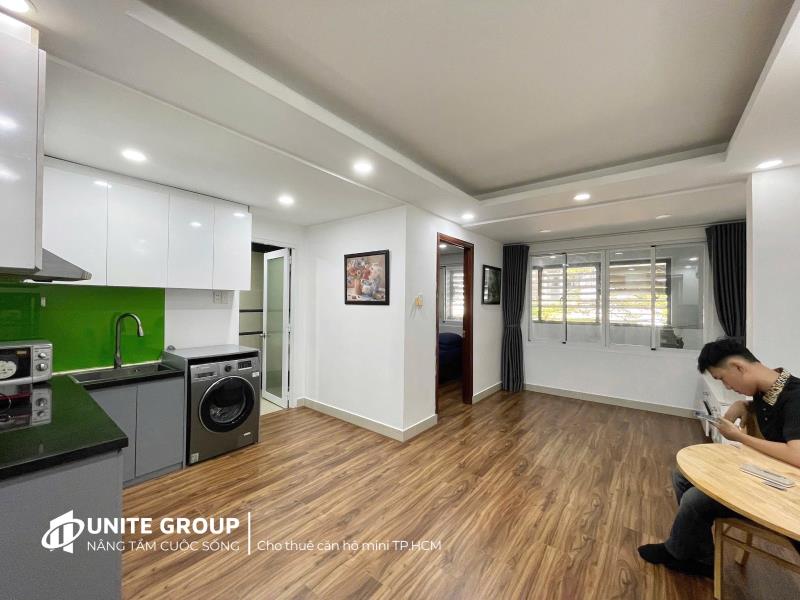 Cho thuê căn hộ 1pn tách bếp 50m2 full nội thất ánh sáng tự nhiên ngay nguyễn hữu cảnh gần cầu sài gòn giáp quận 1,3 khu dân trí cao , an ninh tốt - Ảnh 2