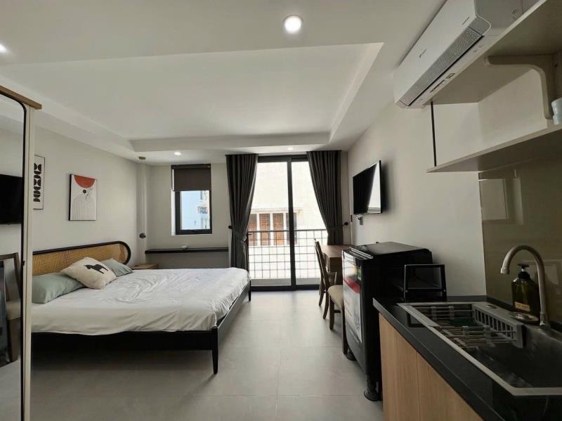 Cho thuê căn hộ full nội thất - ban công lớn ngay nơ trang long gần chợ bà chiểu tiện đi phan đăng lưu, hoàng hoa thám, q1, q3, phú nhuận