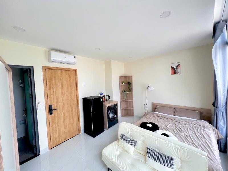 Trống sẵn căn 1pn tách bếp thang máy 40m2 full nội thất cửa sổ đón nắng ngay chu văn an gần chợ bà chiểu giáp quận 1,3 mặt tiền đường , khu an ninh  - Ảnh 4