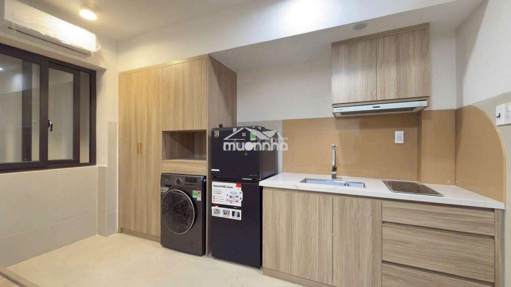 Studio mới 100% cửa sổ tone gỗ máy giặt riêng gần phạm văn đồng - Ảnh 2