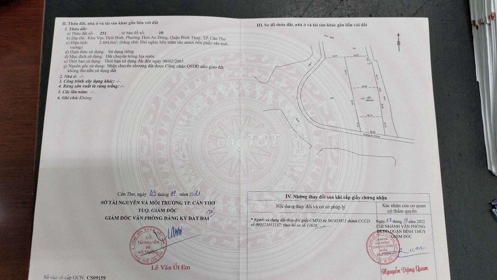 Bán đất kv thới bình phường thới an đông giáp ranh long hòa lộ ô tô 4m - 4