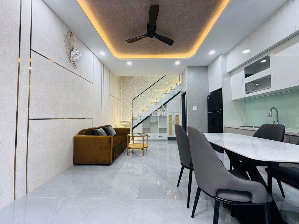 Nhà mới xây 3 lầu (dt 4.5 x 7) - 3pn - hẻm 3.5m phan huy ích gò vấp - 2