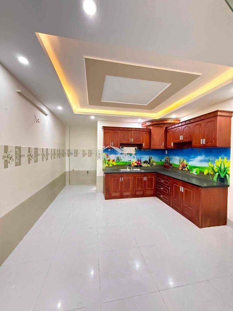Cho thuê nhà mới đẹp dt 200m2 1trệt 1lửng 2lầu 4pn 4wc hẻm xe tải - 2