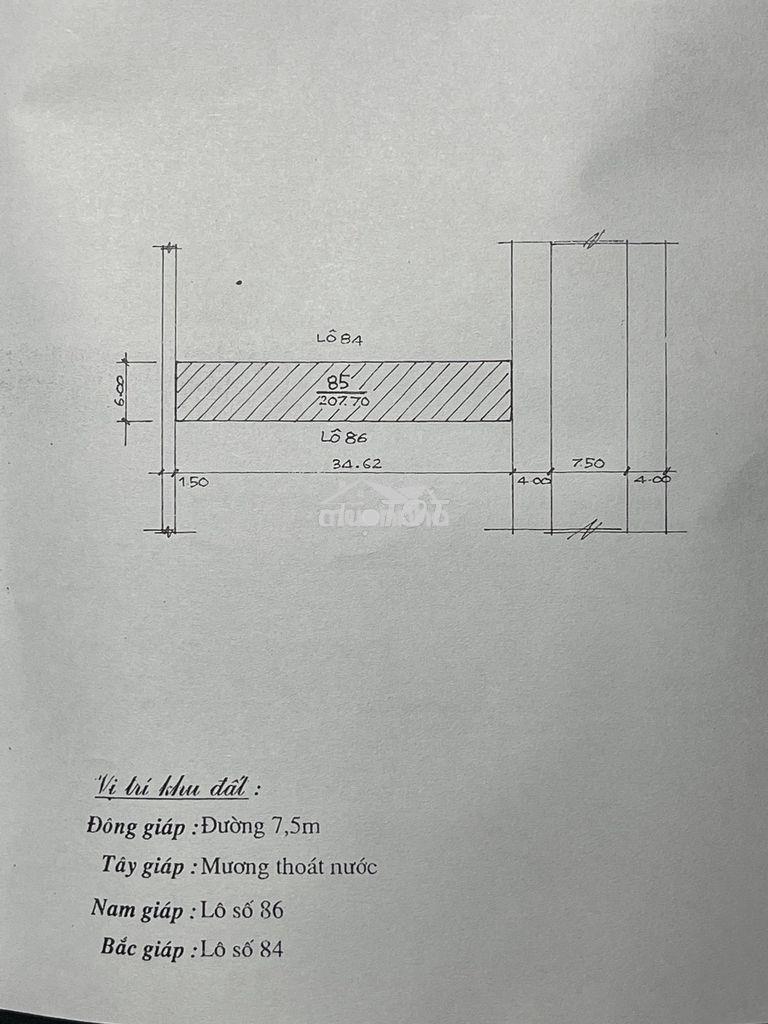 Cần bán đất đặng chất đường 7m5 lề 4m, tổng diện tích hơn 207,7m2 - Ảnh 2