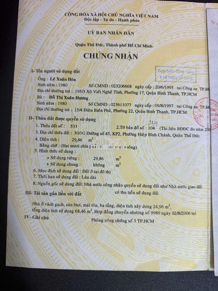 Khu dân cư hiện hữu sau chợ bình triệu  - Ảnh 4