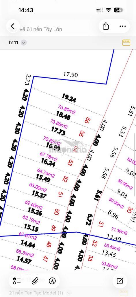 Chủ ngộp cần ra nhanh nền đất 73,8m2 kdc tây lân giá 4,3 tỷ - Ảnh 3