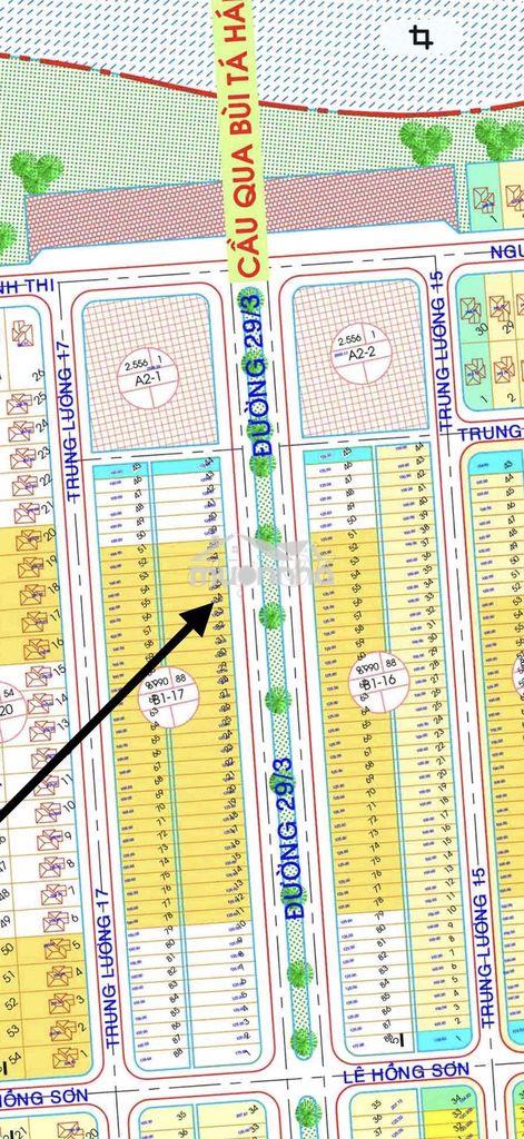 * Bán đất đường 29/3 ( hàng dừa cũ ) sát 2 toà chung cư đang xây , vị