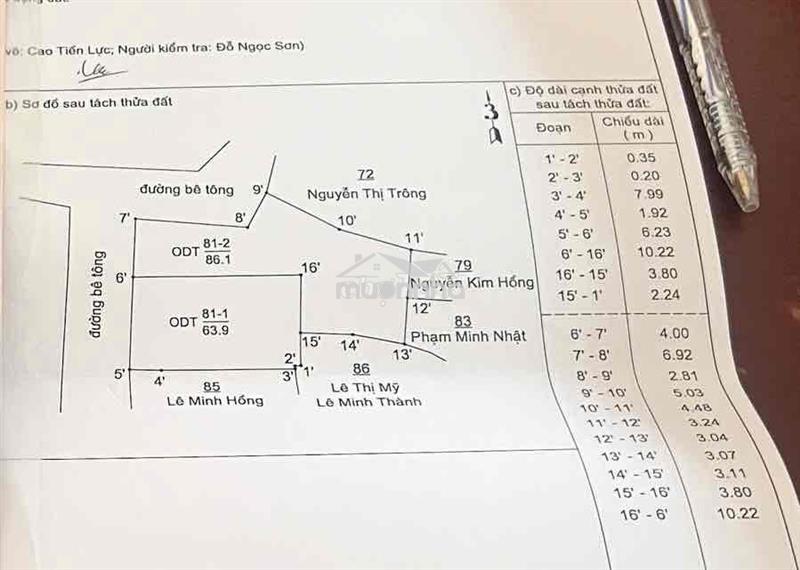 Lô đất 63m2 ngay ubnd p.tân phong (cũ) giá 1.95 tỷ đường ô tô 4m thông