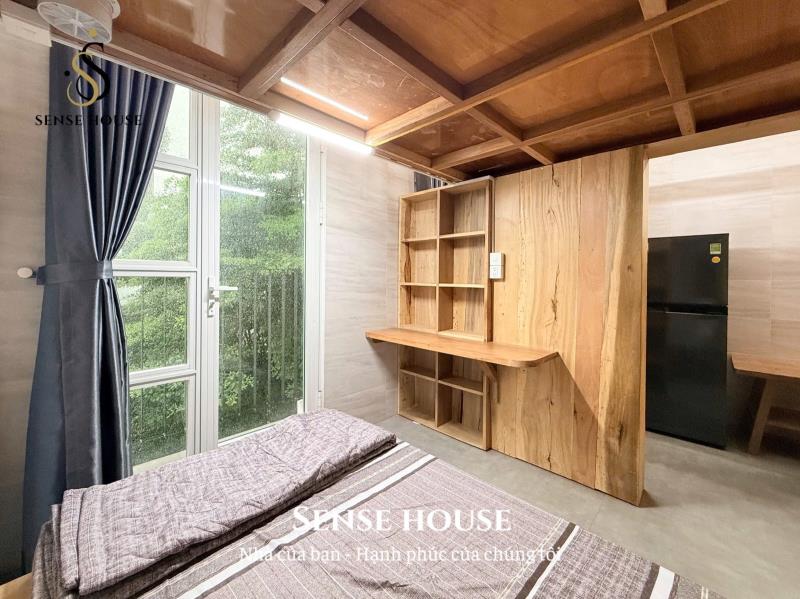 🔥Phòng xinh | 2pn + duplex full nội thất gỗ | toà nhà mới xây, thang máy