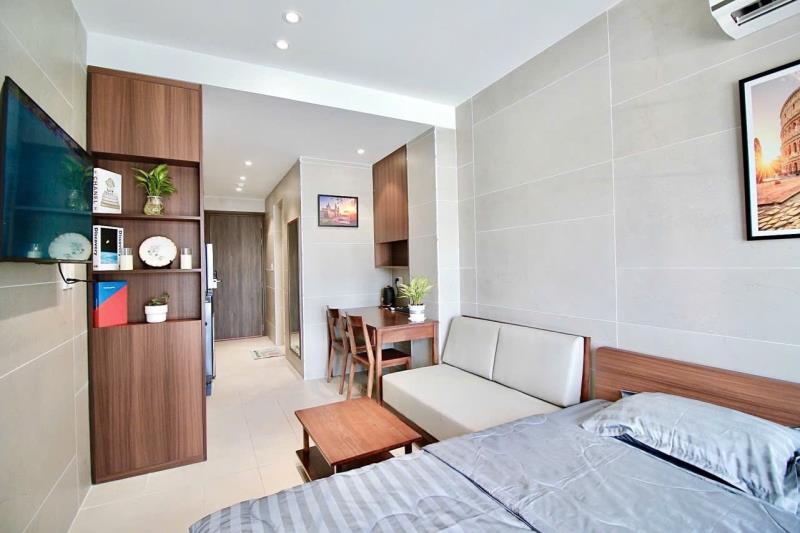 Cho thuê căn hộ cao cấp có ban công full nội thất đường nguyễn kiệm quận phú nhuận, sát q1, q3 - Ảnh 4