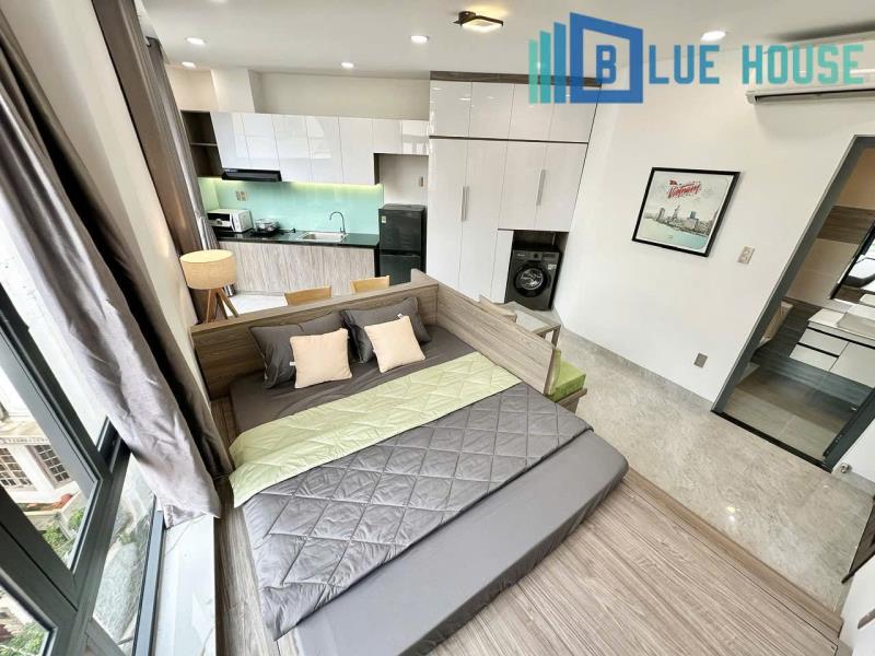 Cho thuê căn hộ studio cửa sổ vòm lớn võ thị sáu quận 3 gần công viên lê văn tám full nội thất