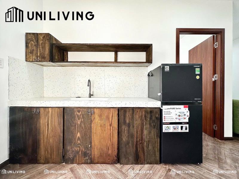 Căn hộ 1 phòng ngủ full nt mới 100% - bancol view đẹp - thang máy - Ảnh 2