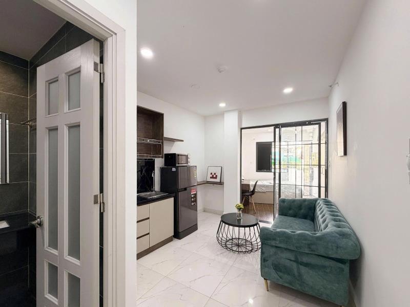 Cho thuê căn hộ 1 phòng ngủ, ban công nhà tắm có vách ngăn 42m² – trần kế xương, phú nhuận gần phan xích long, bình thạnh