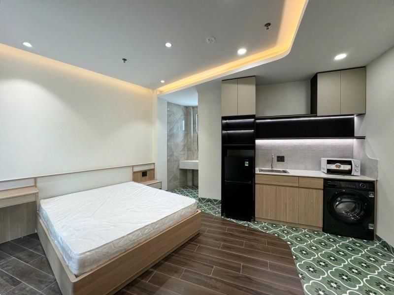 Studio ban công thang máy giặt riêng cao cấp gần sân bay - Ảnh 4