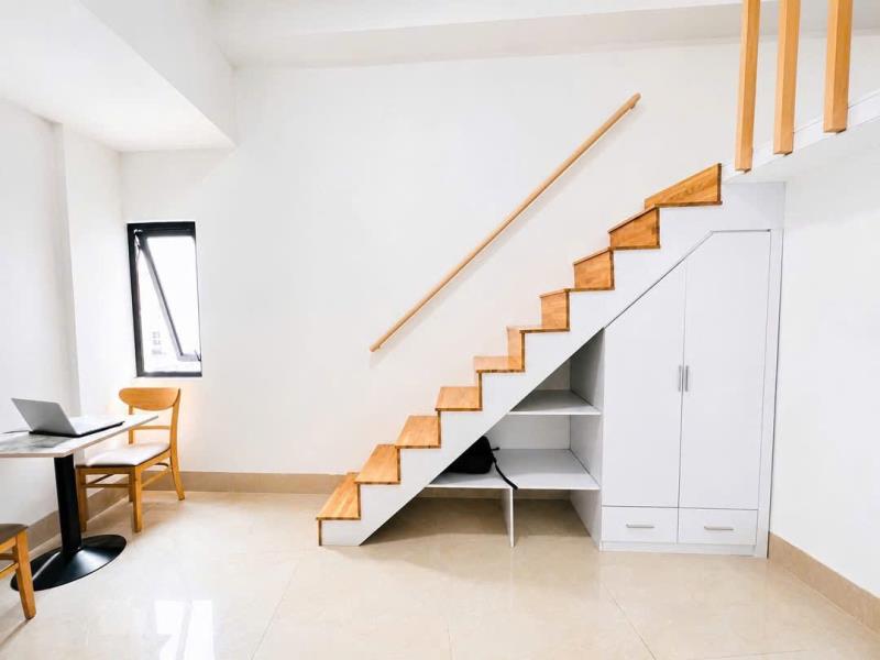 Cho thuê căn hộ có gác lửng cao ráo thoáng mát full nội thất đường nguyễn gia trí quận bình thạnh, sát đh hutech, uef - Ảnh 4