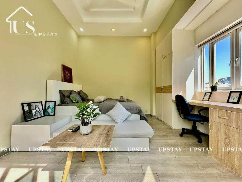 Cho thuê căn hộ studio q1 – cửa sổ lớn – bàn làm việc – full nội thất - Ảnh 3