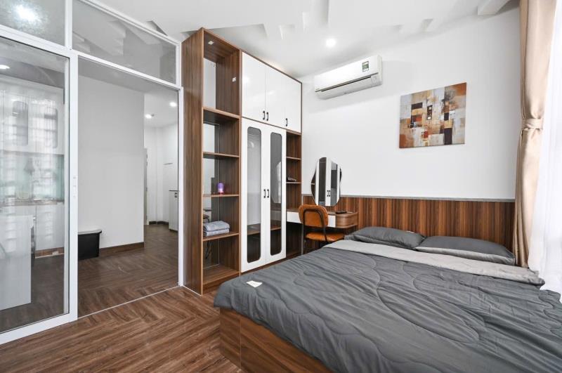 Cho thuê căn hộ 1pn full nội thất ban công thoáng mát đinh công tráng quận 1 gần chợ tân định công viên lê văn tám - Ảnh 4