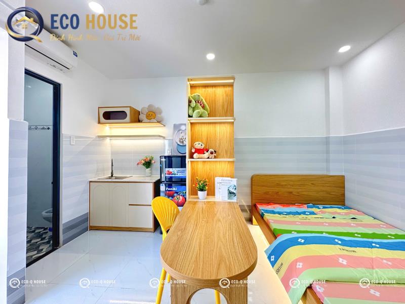 Cho thuê căn hộ dịch vụ ban công mới xây full nội thất đi bộ qua đh văn hiến - Ảnh 2