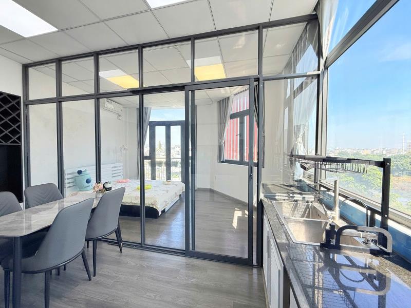 1 phòng ngủ tách bếp mới giặt riêng view kính ban công thang máy ngay ngã tư nguyễn xí - phạm văn đồng - phú nhuận - Ảnh 2
