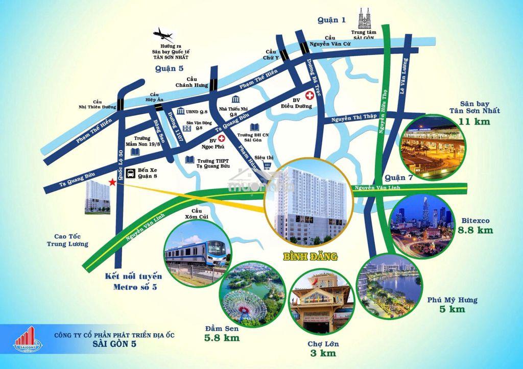 Chính chủ bán căn 2pn saigon skyview q8; 70m2; giá 4,2 tỷ - Ảnh 2