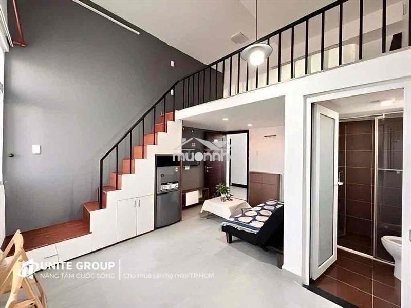 Căn hộ duplex gác cao full nội thất ban công ngay lâm văn bền
