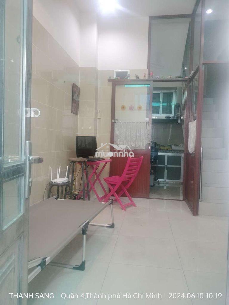 Nhà 1 trệt 2 lầu sân thượng 4x8m 2 phòng 3 wc hẻm tôn thất thuyết