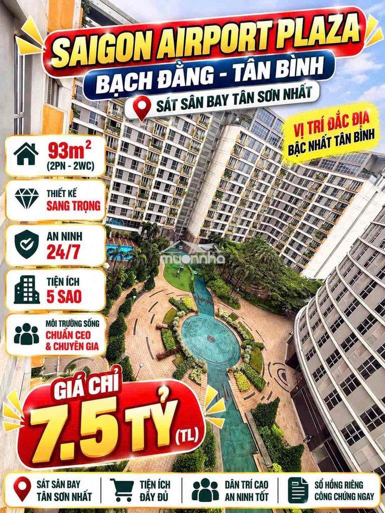 Bán cc 93m2 2pn sát sân bay đẳng cấp ceo sổ 7.5tỷ